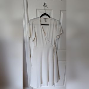 White wrap dress from H&M
